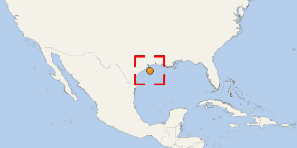 The location of the Shaybah, one of many Saudi Very Large Crude Carriers off the US coast.