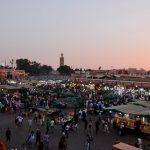 The famous Place Jmaa El Fnaa in Marrakech where artisans are doing it tough after COVID-19 decimated Morocco's tourism industry. [